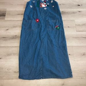 Vintage Christmas snowman dress! Size L!could size up to smaller XL